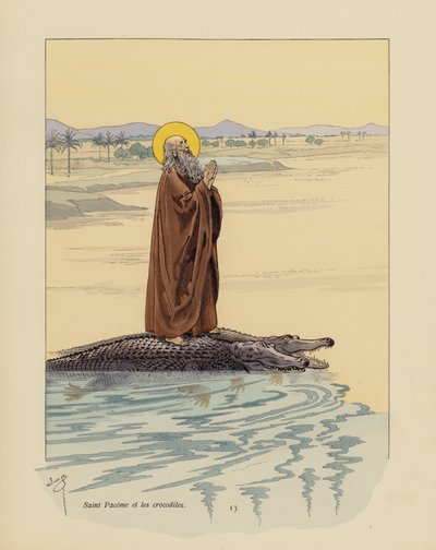 Saint Pachomius et les crocodiles - pseudonym for Onfray de Breville Jacques Job