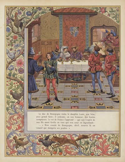 Le duc de Bourgogne offrant un festin somptueux à Louis, dauphin de France - pseudonym for Onfray de Breville Jacques Job
