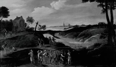 Paysage avec figures - the younger Joos de Momper