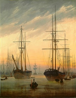 Vue d&39;un port - Caspar David Friedrich