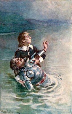 Traverser la rivière - Harold Copping