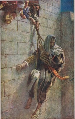 St Paul s&39;échappe de Damas - Harold Copping