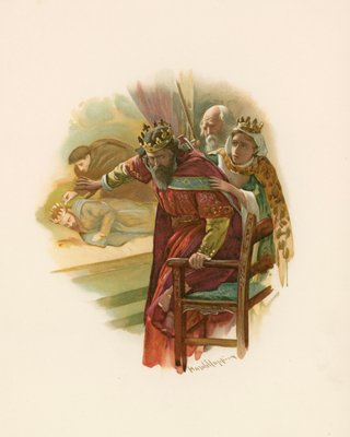 Hamlet - la scène de jeu - Harold Copping