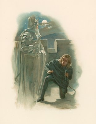 Hamlet et le fantôme de son père - Harold Copping