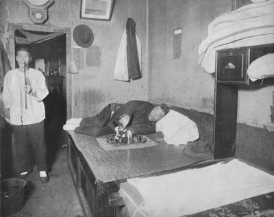 Un repaire d&39;opium à San Francisco, 19ème siècle - Unbekannt