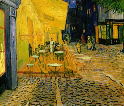 Cafe La Nuit Van Gogh Arles Café Terrasse, Place du Forum, Arles, 1888 huile sur toile détail de 192281