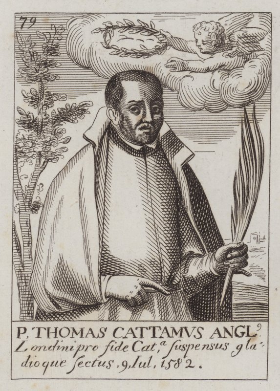 Thomas Cottam, prêtre catholique anglais et martyr (gravure) - (after) English School
