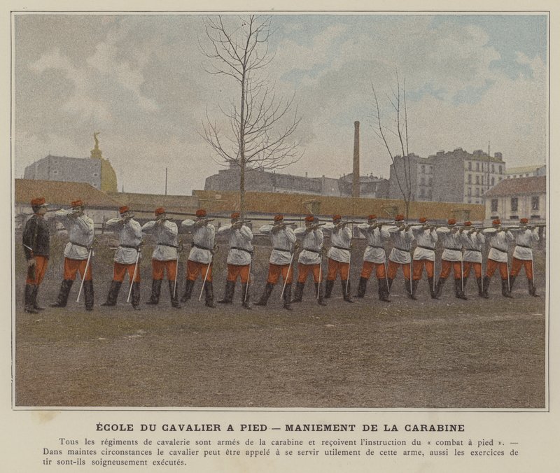 École du Cavalier à Pied, Maniement de la Carabine - (after) French Photographer