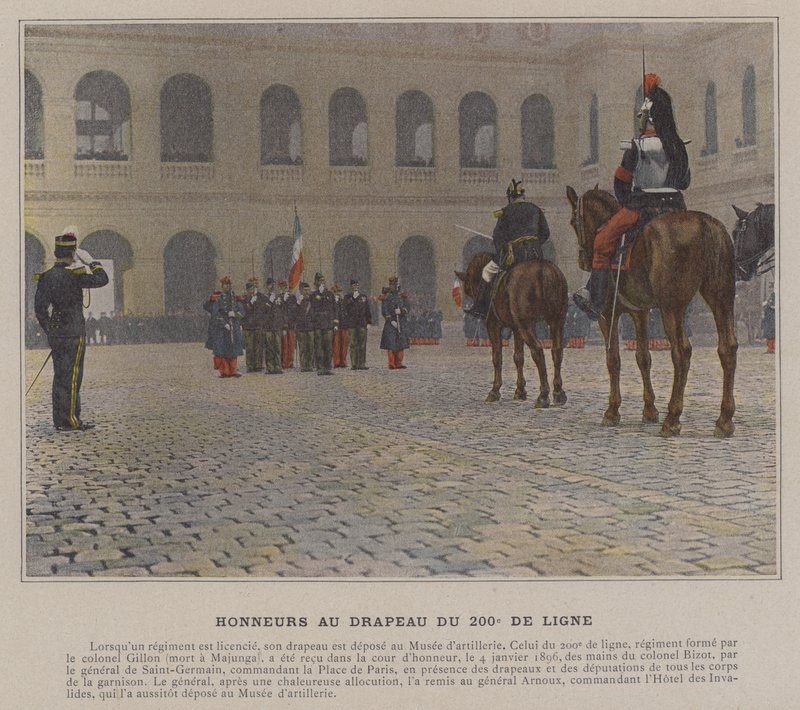 Honneurs au Drapeau du 200e de Ligne - (after) French Photographer