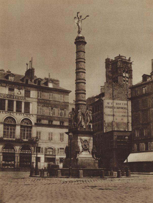 Place du Châtelet, la fontaine est à sa place primitive - (after) French Photographer