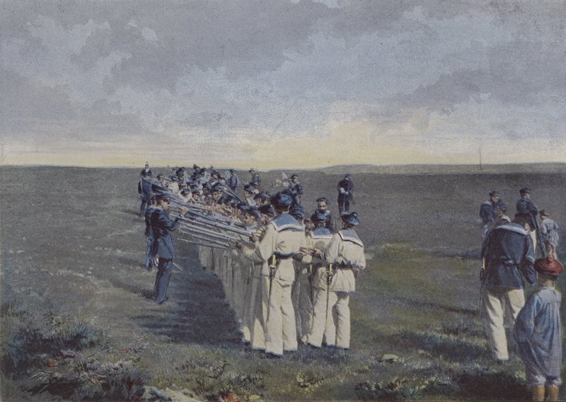Visite des armes après le tir - (after) French Photographer