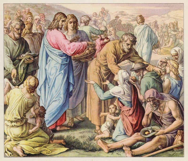 Miracle de la multiplication des pains - (after) German School