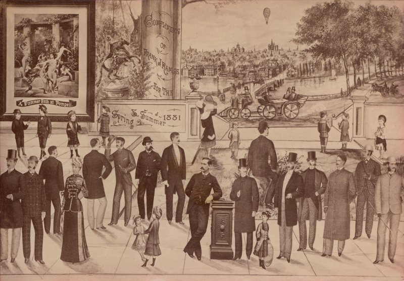 Carte de visite pour Frank J Ramge, drapier et tailleur, 1881 - American School