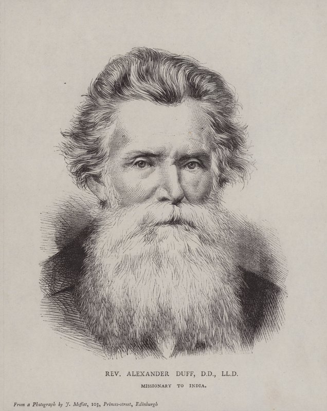 Alexander Duff, missionnaire écossais en Inde - English School
