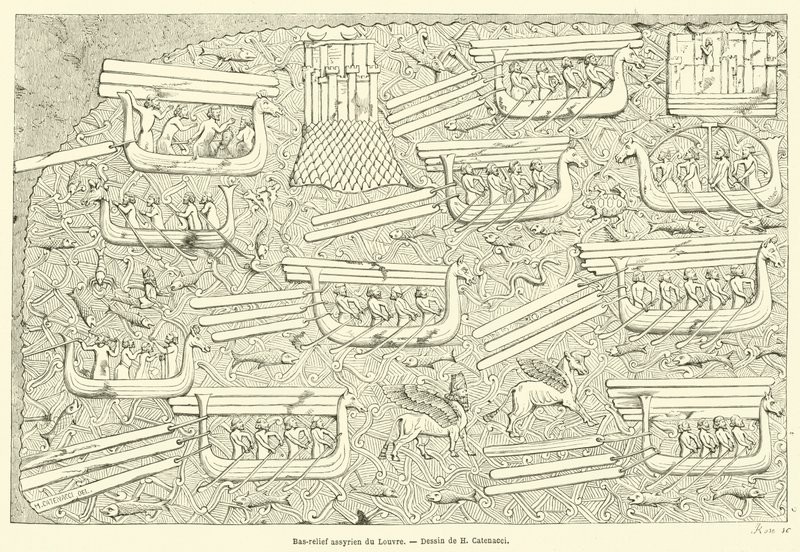 Bas-relief assyrien du Louvre - French School