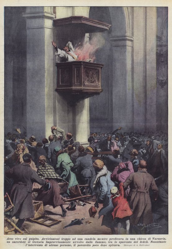 Brûlé vif sur la chaire - Achille Beltrame