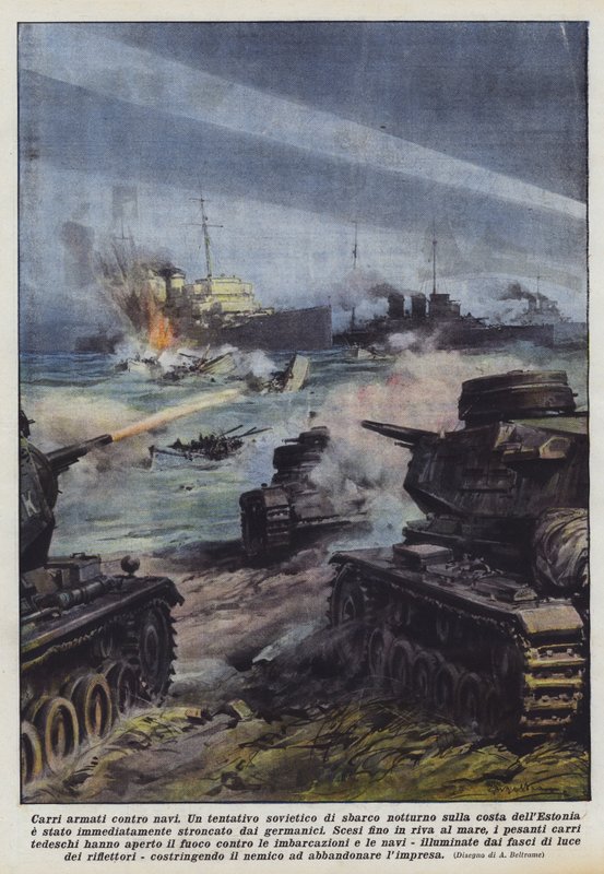 Chars contre navires - Achille Beltrame