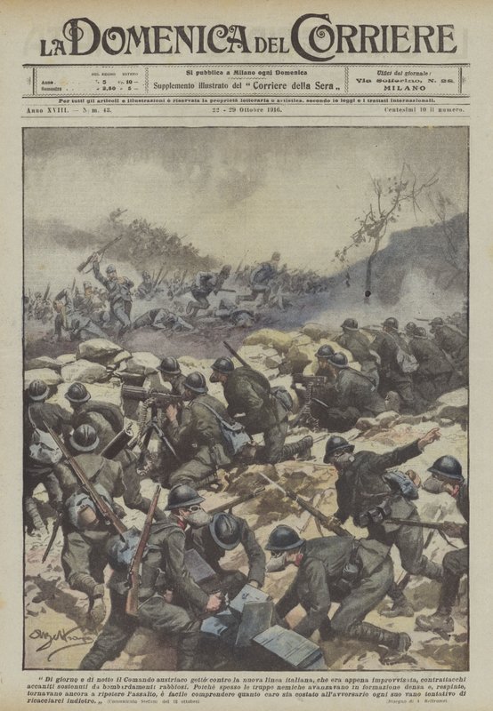 De jour comme de nuit, le commandement autrichien a lancé des attaques contre la nouvelle ligne italienne - Achille Beltrame