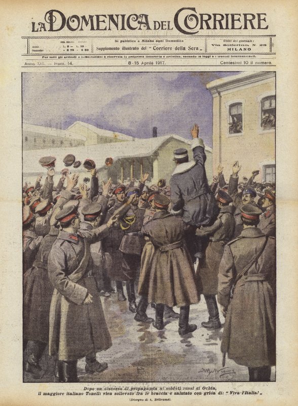 Après un discours de propagande aux soldats russes d