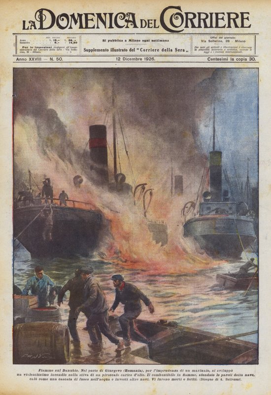 Flammes sur le Danube - Achille Beltrame