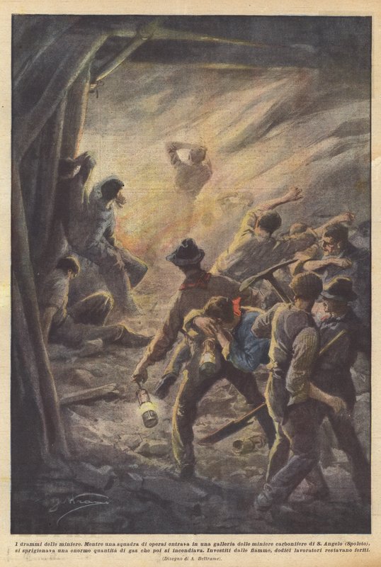 Les drames des mines - Achille Beltrame