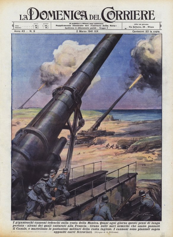 Les gigantesques canons allemands sur la côte de la Manche - Achille Beltrame