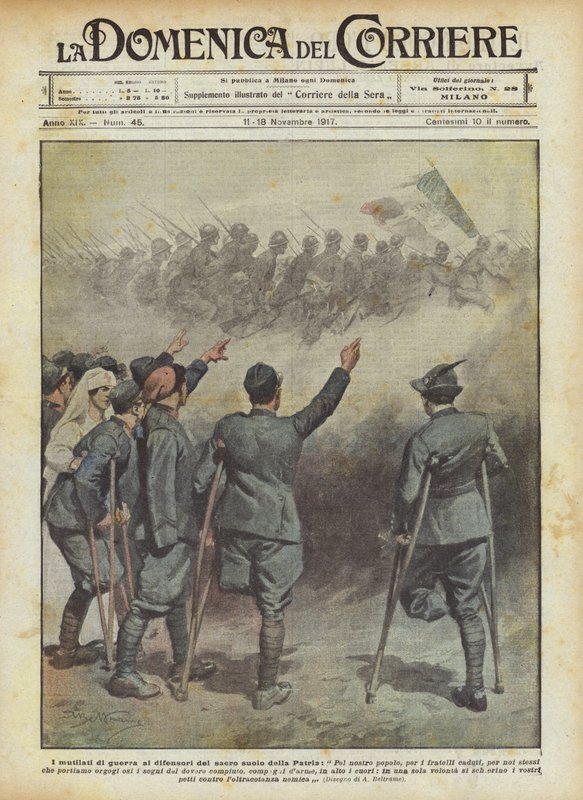 Les mutilés de guerre aux défenseurs du sol sacré de la Patrie - Achille Beltrame