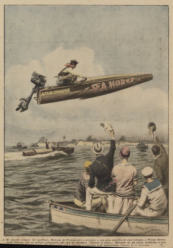 Le canot volant - Achille Beltrame
