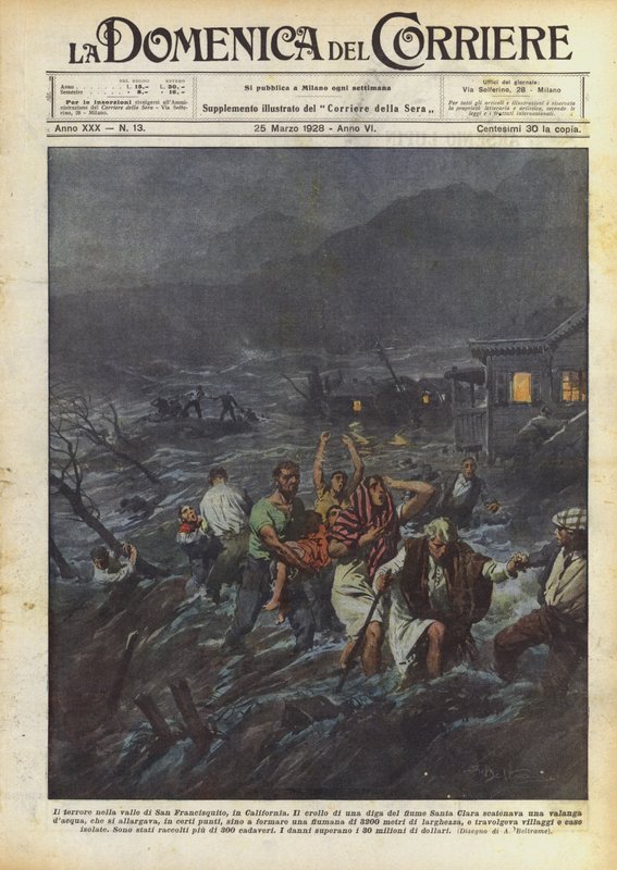 Terreur dans la vallée de San Francisquito, en Californie - Achille Beltrame