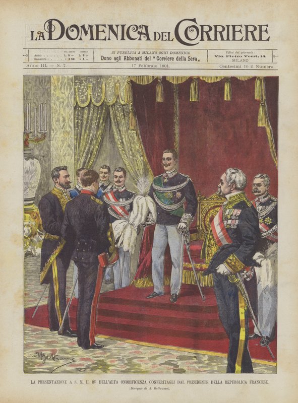 La présentation à S.M. le roi de la haute distinction conférée par le président de la République française - Achille Beltrame