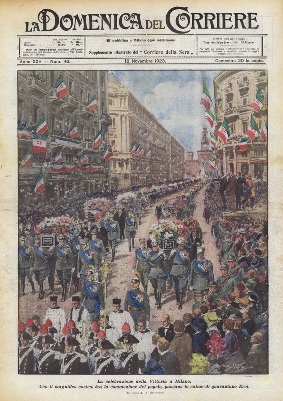 La célébration de la Victoire à Milan - Achille Beltrame