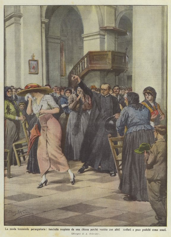 La mode féminine persécutée, jeune fille rejetée d