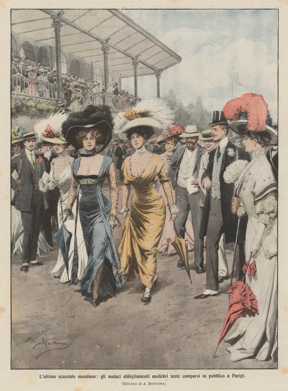 Le dernier scandale mondain, les tenues audacieuses des femmes récemment apparues en public à Paris - Achille Beltrame