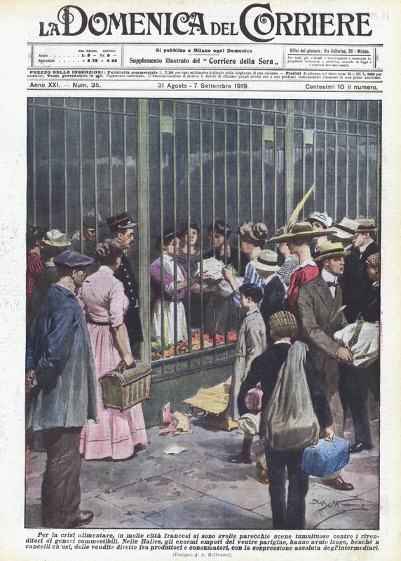 En raison de la crise alimentaire, de nombreuses scènes tumultueuses ont eu lieu dans plusieurs villes françaises - Achille Beltrame