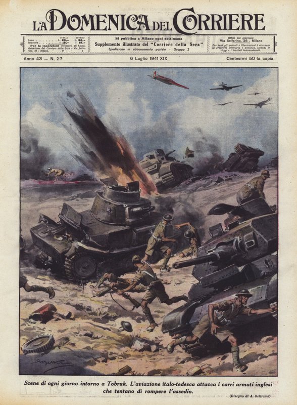 Scènes quotidiennes autour de Tobrouk - Achille Beltrame