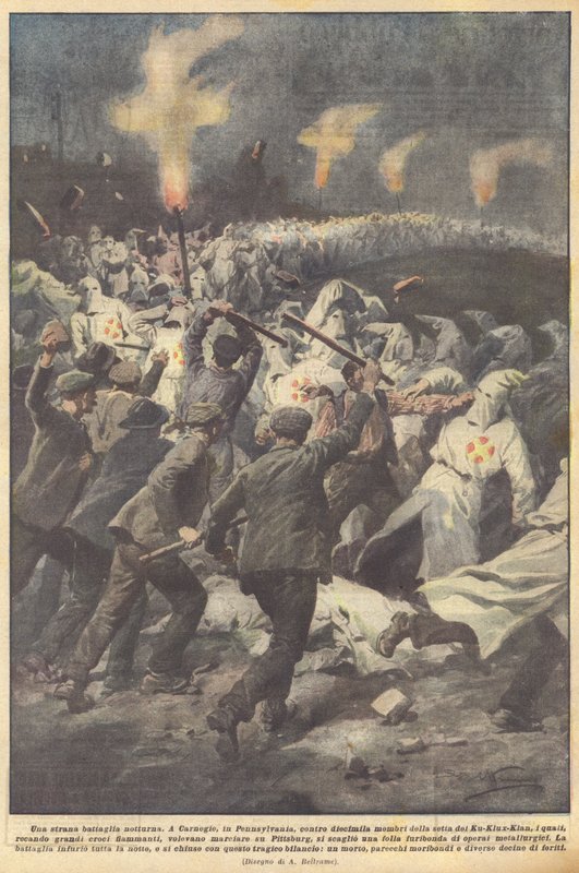 Une étrange bataille nocturne - Achille Beltrame