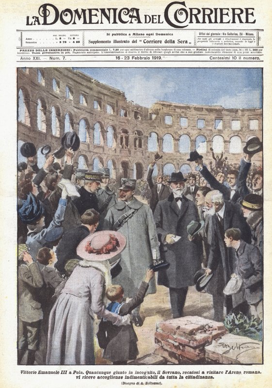 Vittorio Emanuele III à Pola - Achille Beltrame