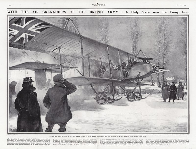 Biplan britannique sur un aérodrome près de Hollebeke, Belgique, Première Guerre mondiale - Addison Thomas Millar