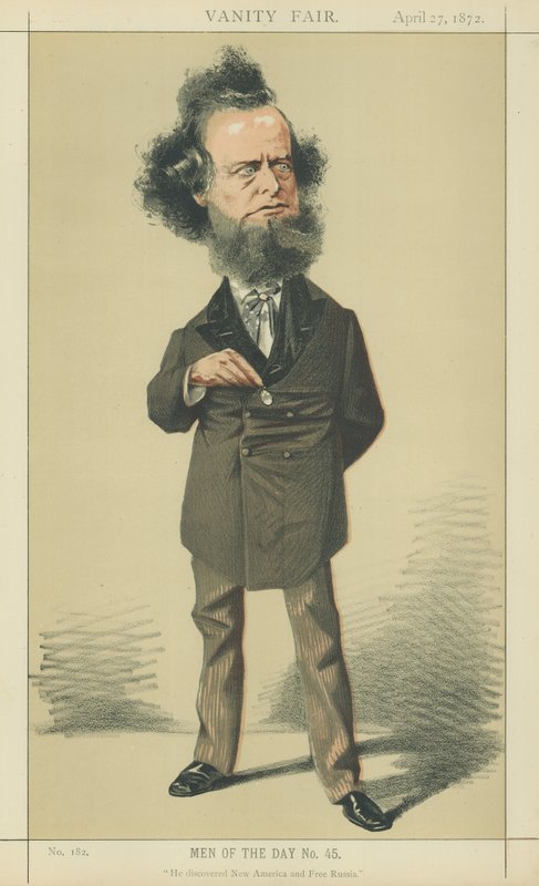M. William Hepworth Dixon (lithographie couleur) - Adriano Cecioni