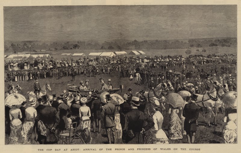Le jour de la coupe à Ascot, arrivée du prince et de la princesse de Galles sur le parcours - Adrien Emmanuel Marie