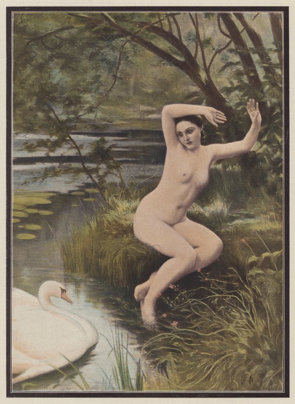 Léda, princesse spartiate de la mythologie grecque - Albert (after) Aublet