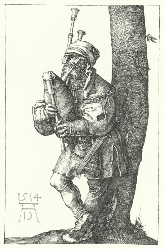 Joueur de cornemuse - Albrecht (after) Durer or Duerer
