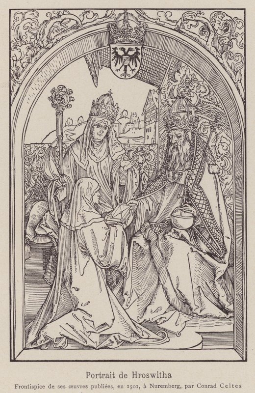 Hrotsvitha de Gandersheim - Albrecht (after) Durer or Duerer