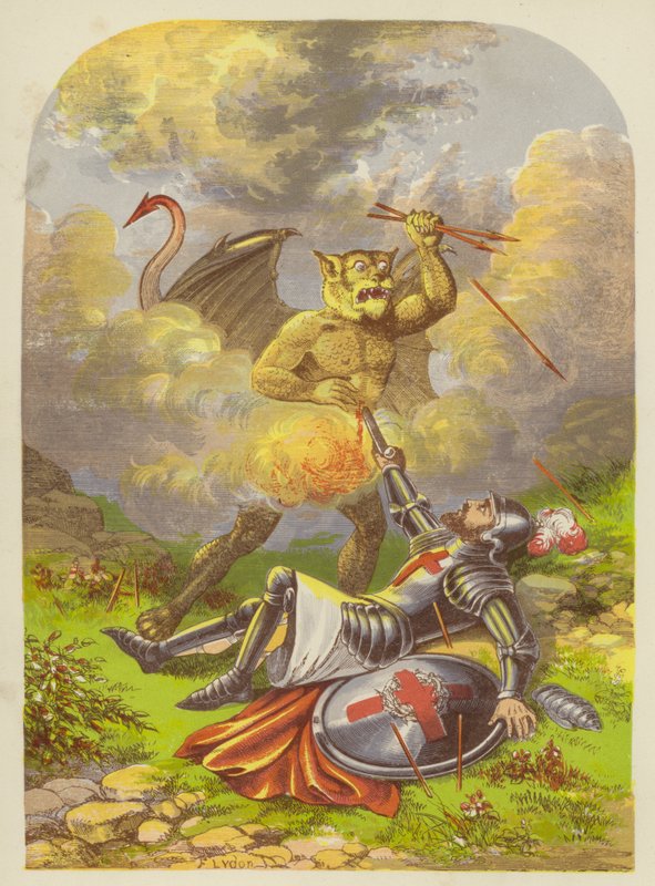 Combat de Chrétien avec Apollyon - Alexander Francis Lydon