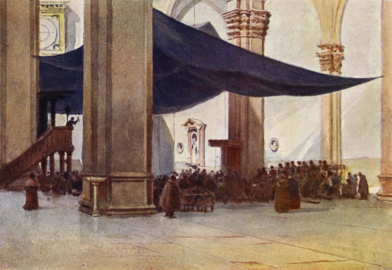 Florence, Intérieur du Duomo pendant la Prédication de Carême - Alexander Henry Hallam Murray