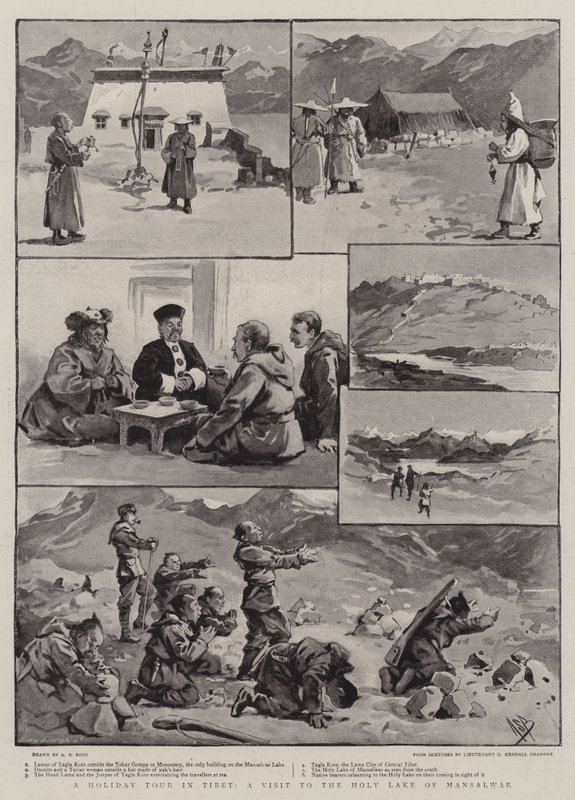 Un tour de vacances au Tibet, une visite au lac sacré de Mansalwar - Alexander Stuart Boyd