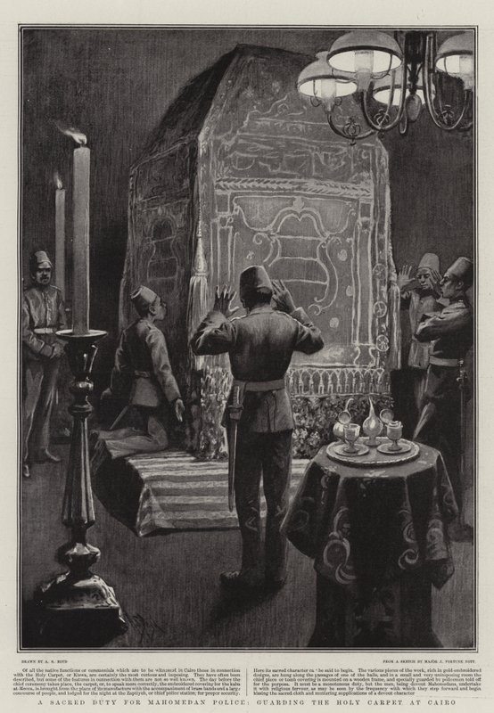 Un devoir sacré pour la police mahométane, gardant le Saint Tapis au Caire - Alexander Stuart Boyd