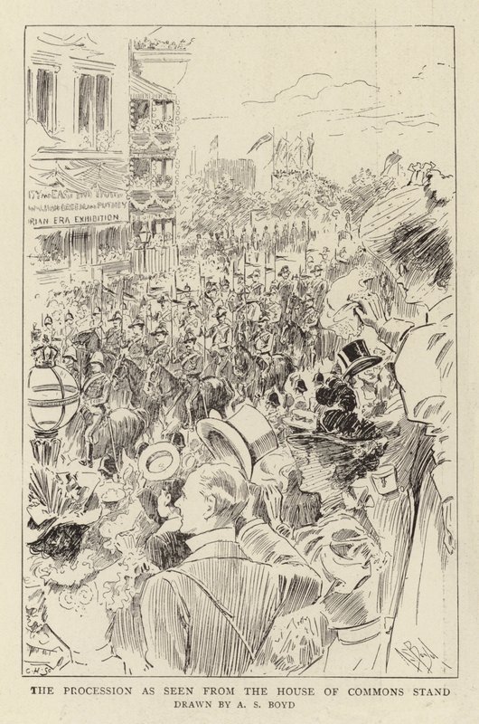 La procession vue depuis la tribune de la Chambre des communes - Alexander Stuart Boyd