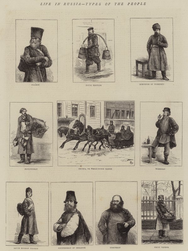 La Vie en Russie, Types de Personnes - Alfred Chantrey Corbould