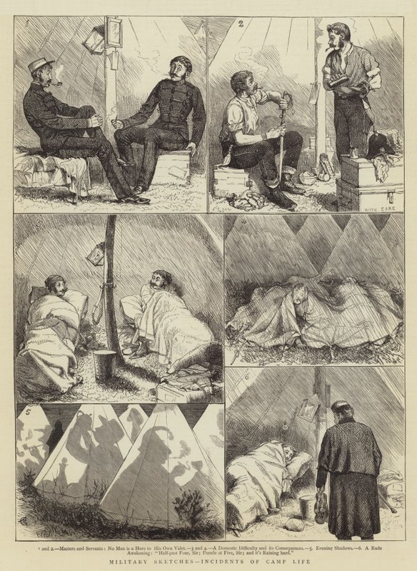 Croquis militaires, incidents de la vie de camp - Alfred Chantrey Corbould